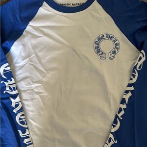 Chrome Hearts White and Blue Long Sleeve